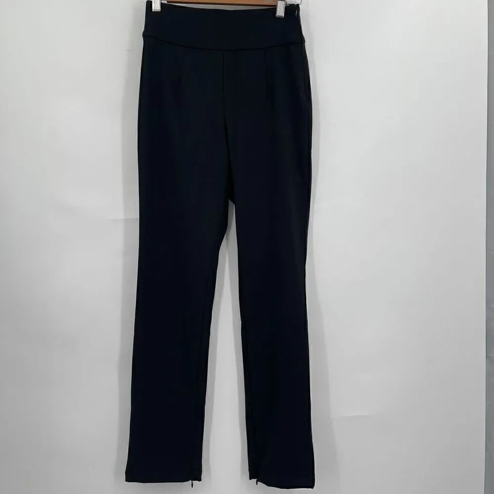 Good American High Waist Black Zippered Hem Professional Slack Size 1